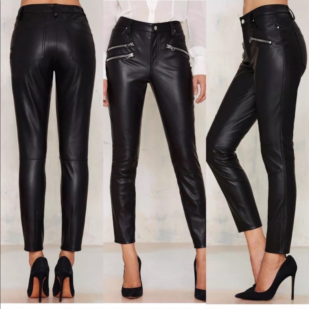 Nasty Gal cool confusion faux leather pants